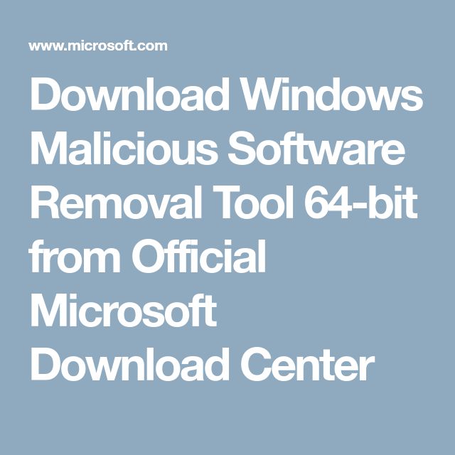 Download Microsoft Malicious Software Removal